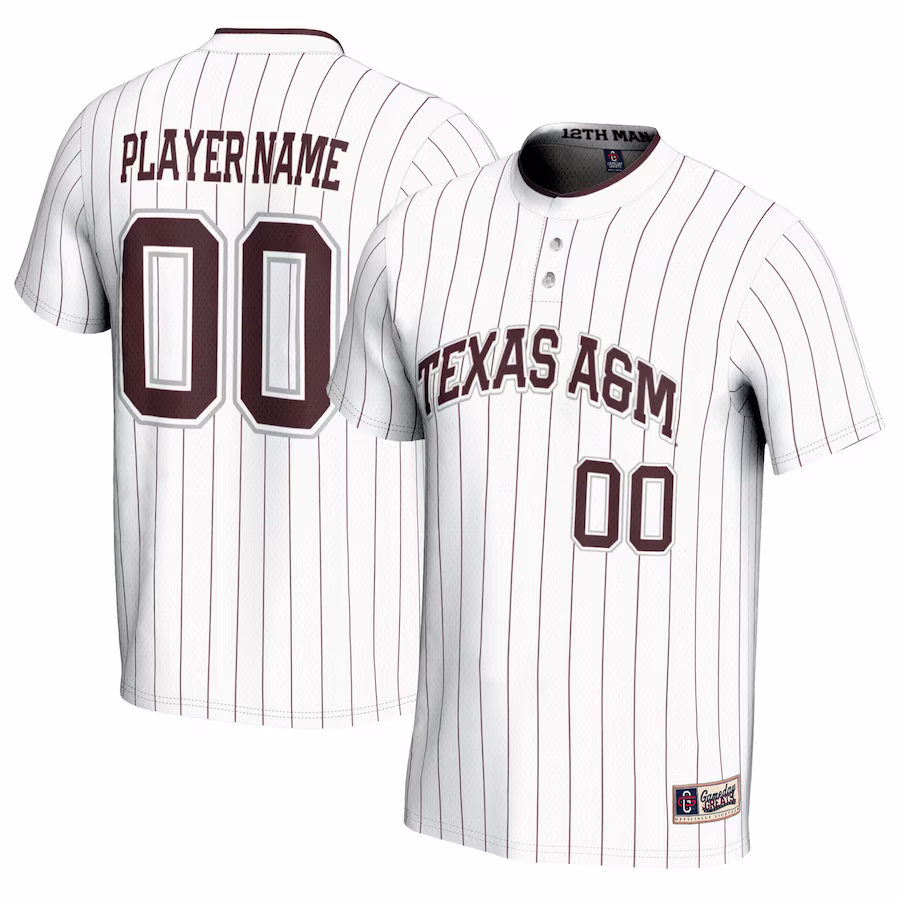 Texas A&M Aggies GameDay Greats Youth NIL Pick-A-Player Lightweight Softball Jersey - White