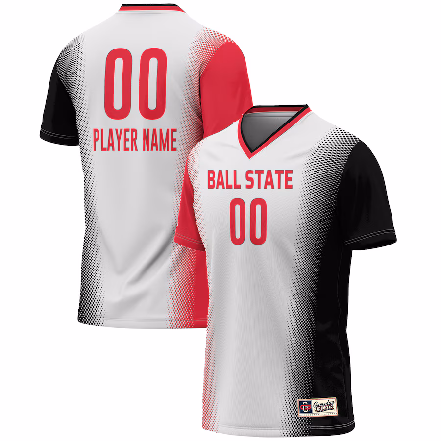 Ball State Cardinals GameDay Greats Youth NIL Pick-A-Player Lightweight Women's Soccer Jersey - White