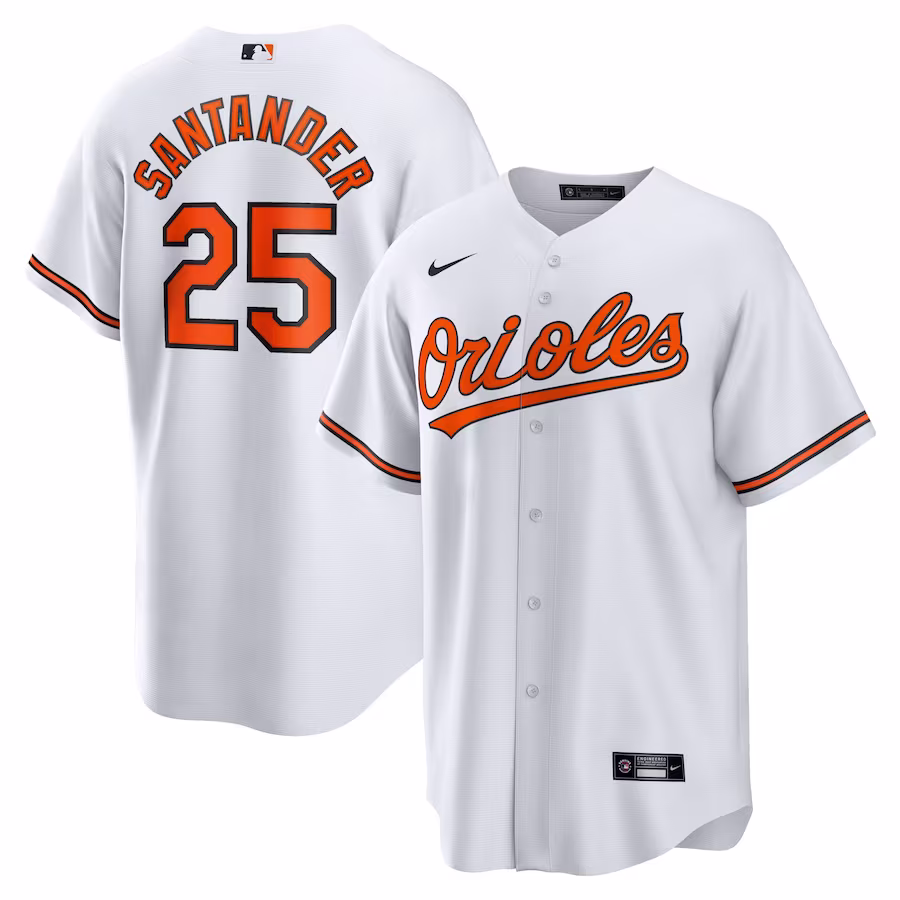 Men's Baltimore Orioles Anthony Santander Nike White Replica Player Jersey