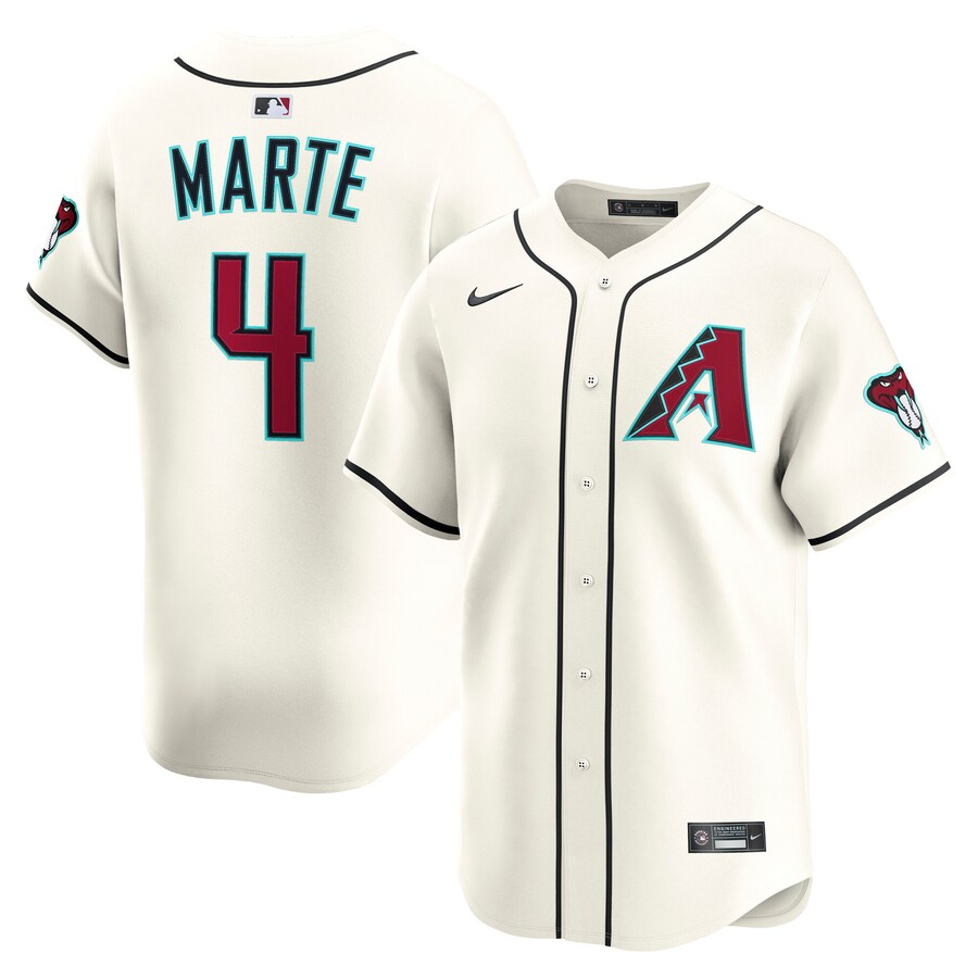 Men's Arizona Diamondbacks Ketel Marte Nike Cream Alternate Limited Player Jersey