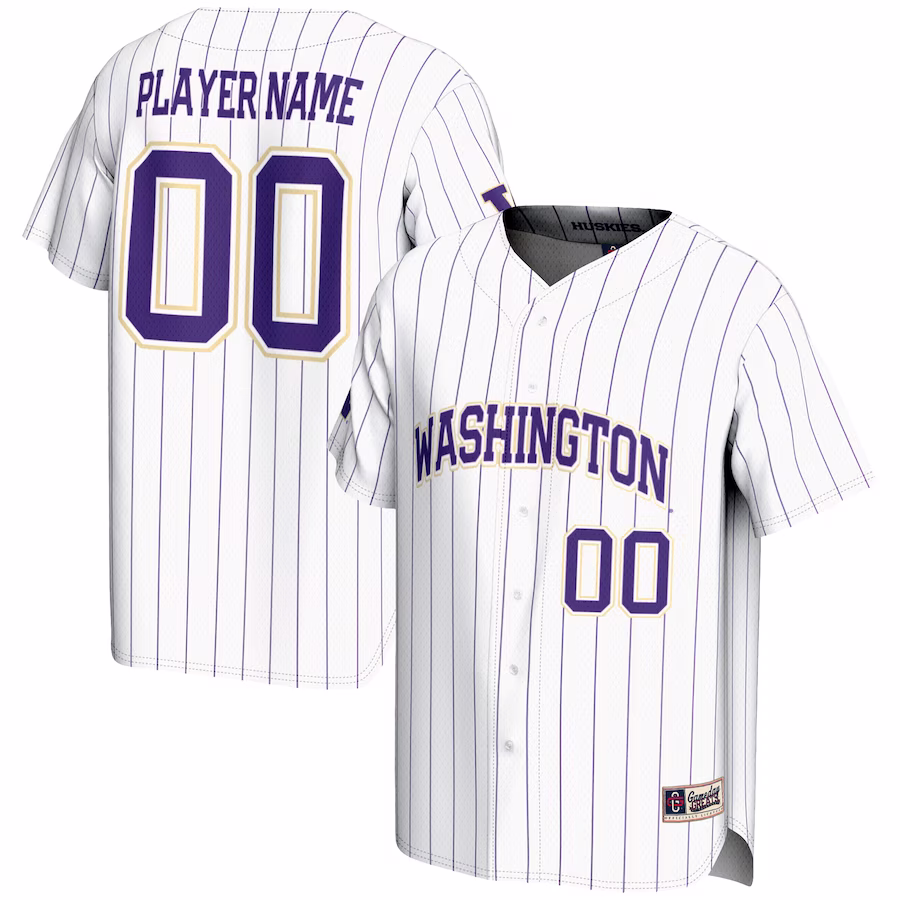 Washington Huskies GameDay Greats Youth NIL Pick-A-Player Lightweight Baseball Jersey - White