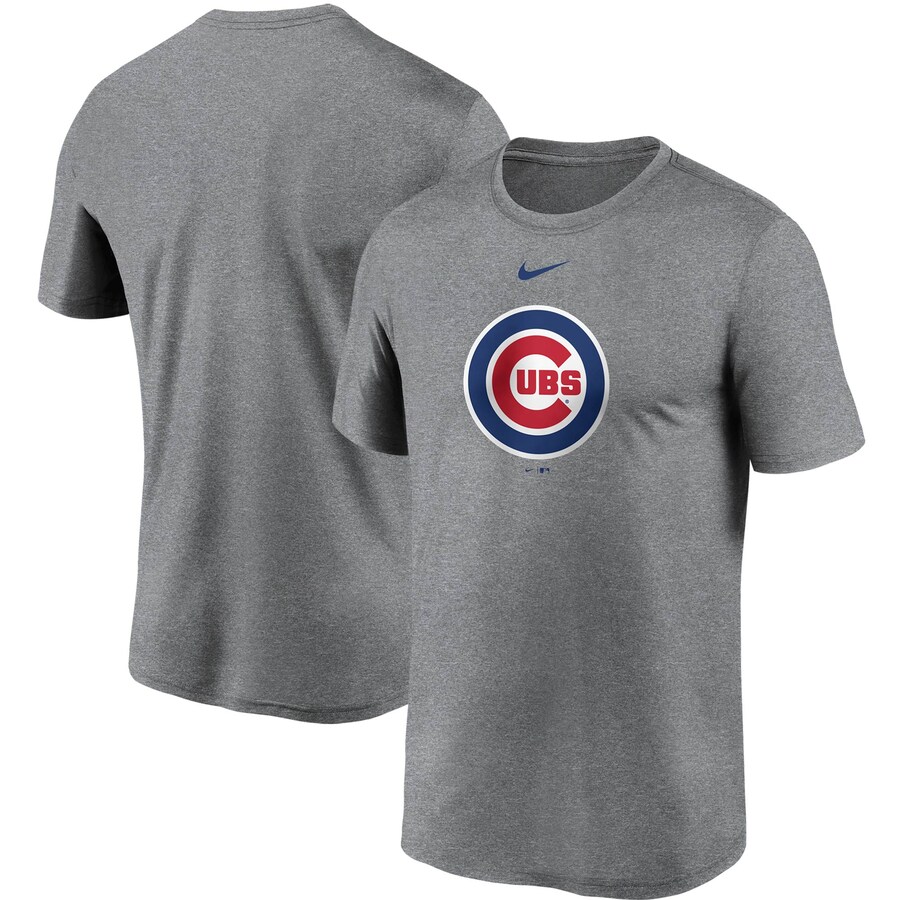 Men's Chicago Cubs Nike Gray Large Logo Legend Performance T-Shirt
