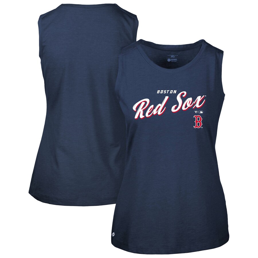 Women's Boston Red Sox Levelwear Navy Macy Tank Top