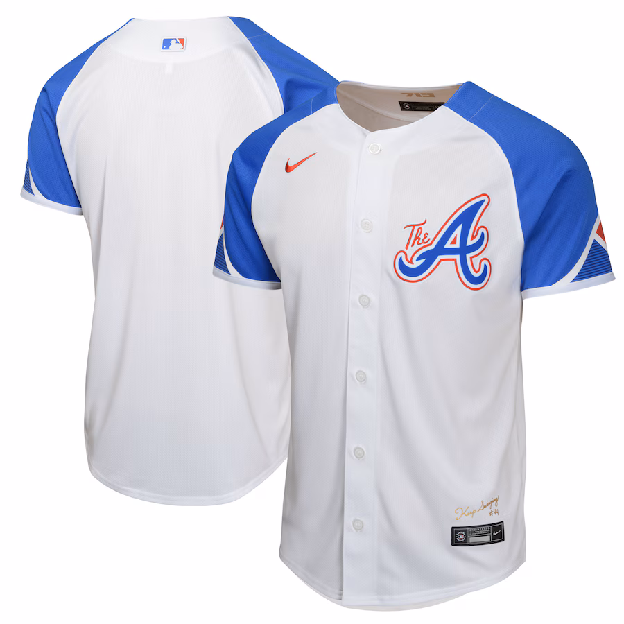 Youth Atlanta Braves Nike White City Connect Limited Jersey