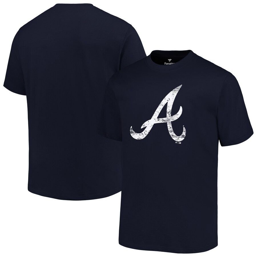 Men's Atlanta Braves Profile Navy Big & Tall Primary Logo T-Shirt