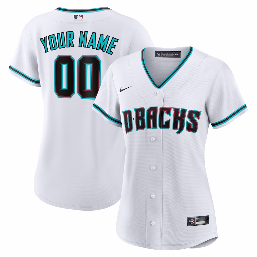 Women's Arizona Diamondbacks Nike White Home Replica Custom Jersey