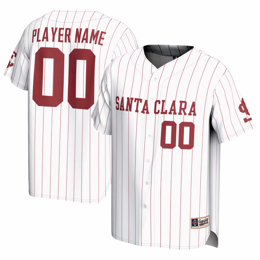 Santa Clara Broncos GameDay Greats Youth  NIL Pick-A-Player Softball Lightweight Jersey �?White