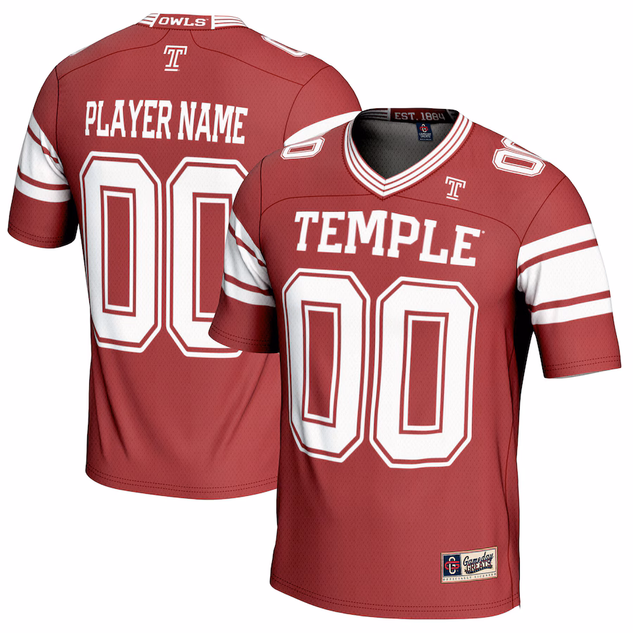 Temple Owls GameDay Greats NIL Pick-A-Player Football Jersey - Crimson