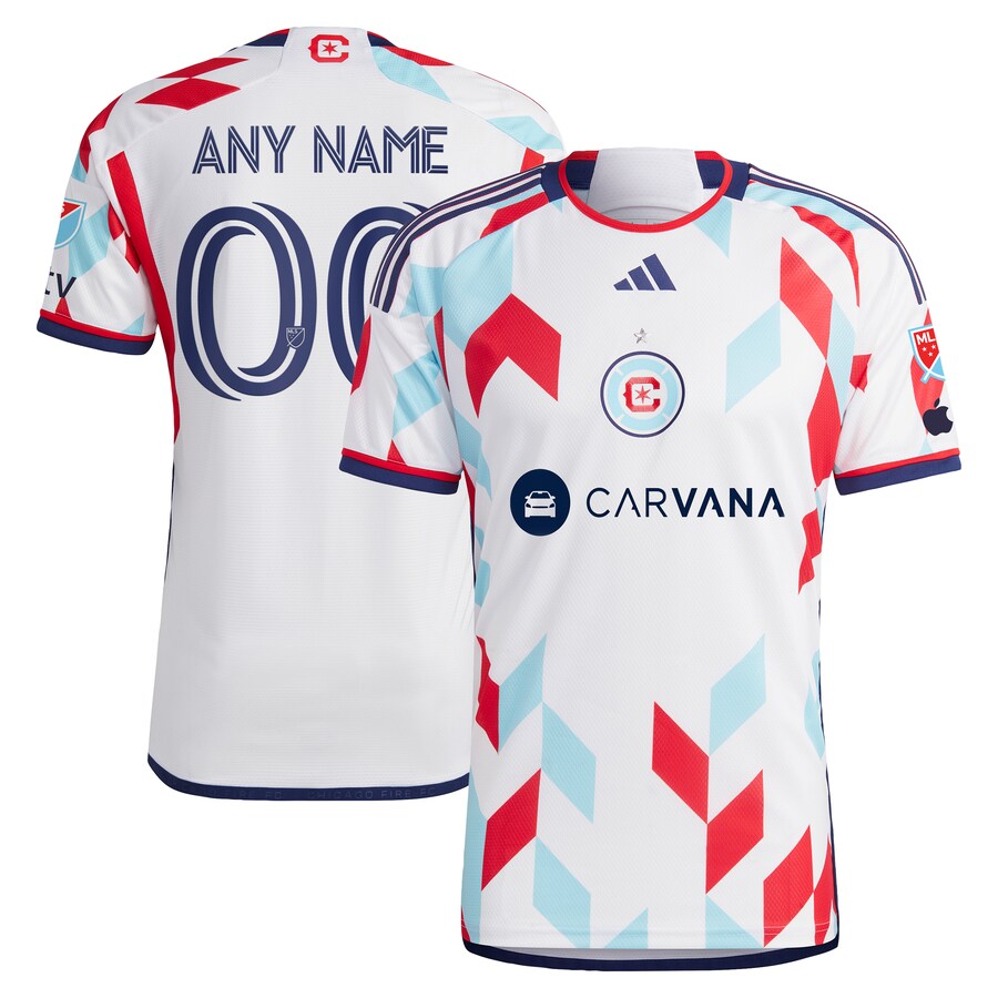 Men's Chicago Fire  adidas White 2024 A Kit For All Authentic Custom Jersey