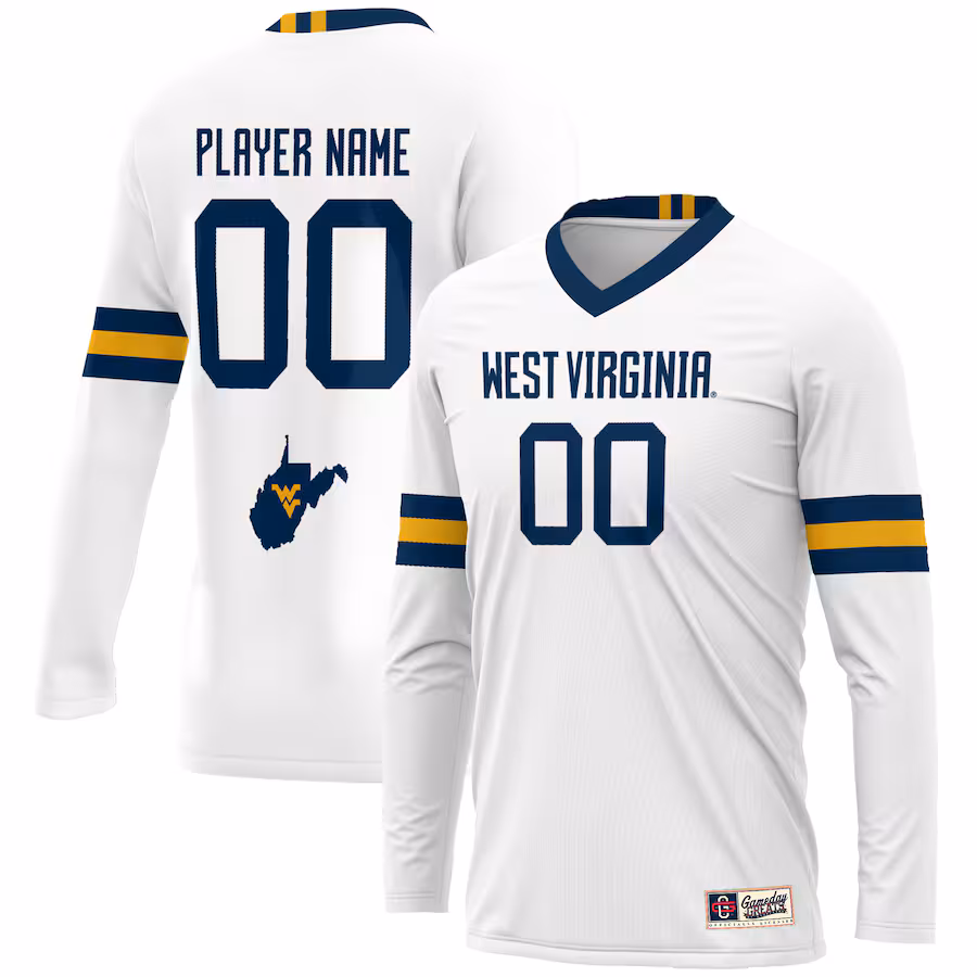 West Virginia Mountaineers GameDay Greats Unisex NIL Pick-A-Player Lightweight Volleyball Jersey - White