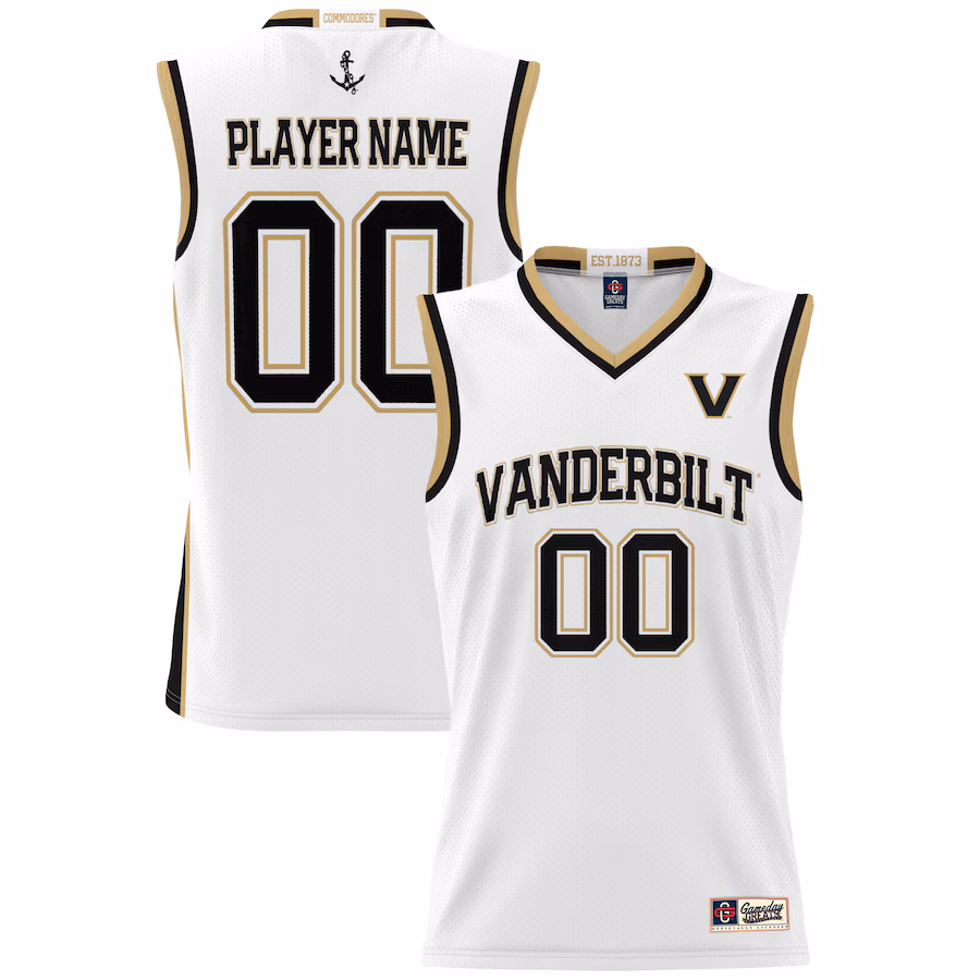 Vanderbilt Commodores GameDay Greats Youth NIL Pick-A-Player Men's Basketball Jersey - White