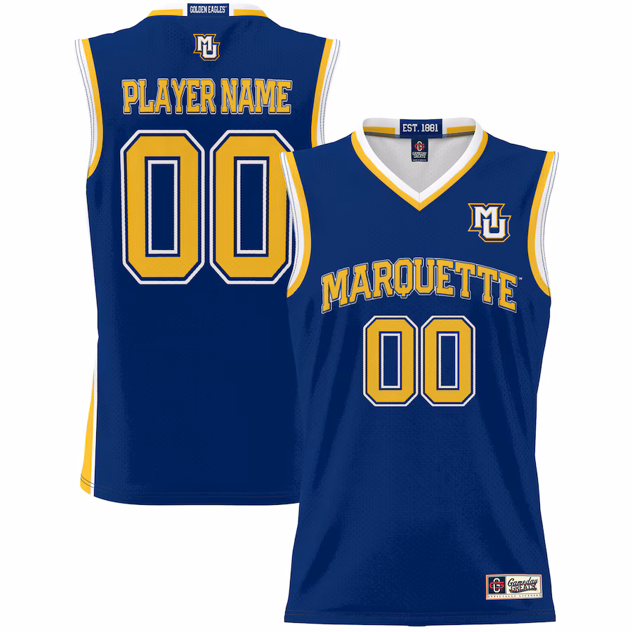 Marquette Golden Eagles GameDay Greats Unisex  Lightweight NIL Pick-A-Player Basketball Jersey - Navy