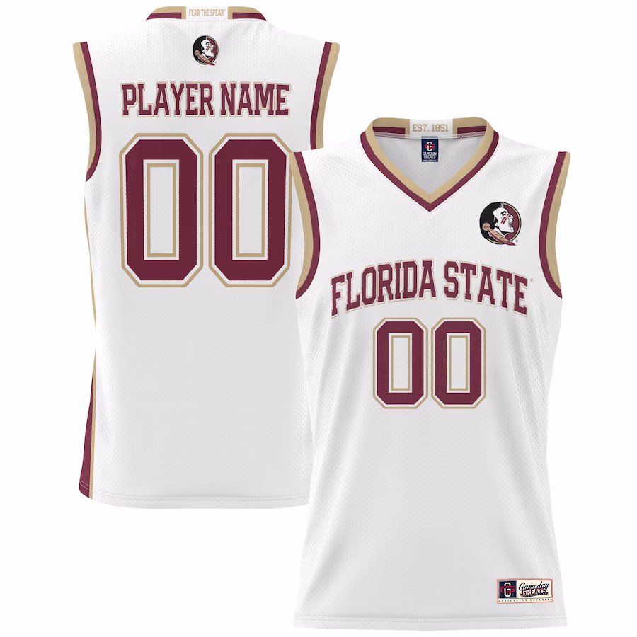Florida State Seminoles GameDay Greats Men's NIL Pick-A-Player Lightweight Basketball Jersey - White