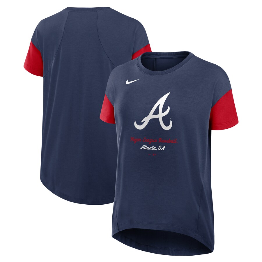 Women's Atlanta Braves Nike Navy Flowy T-Shirt