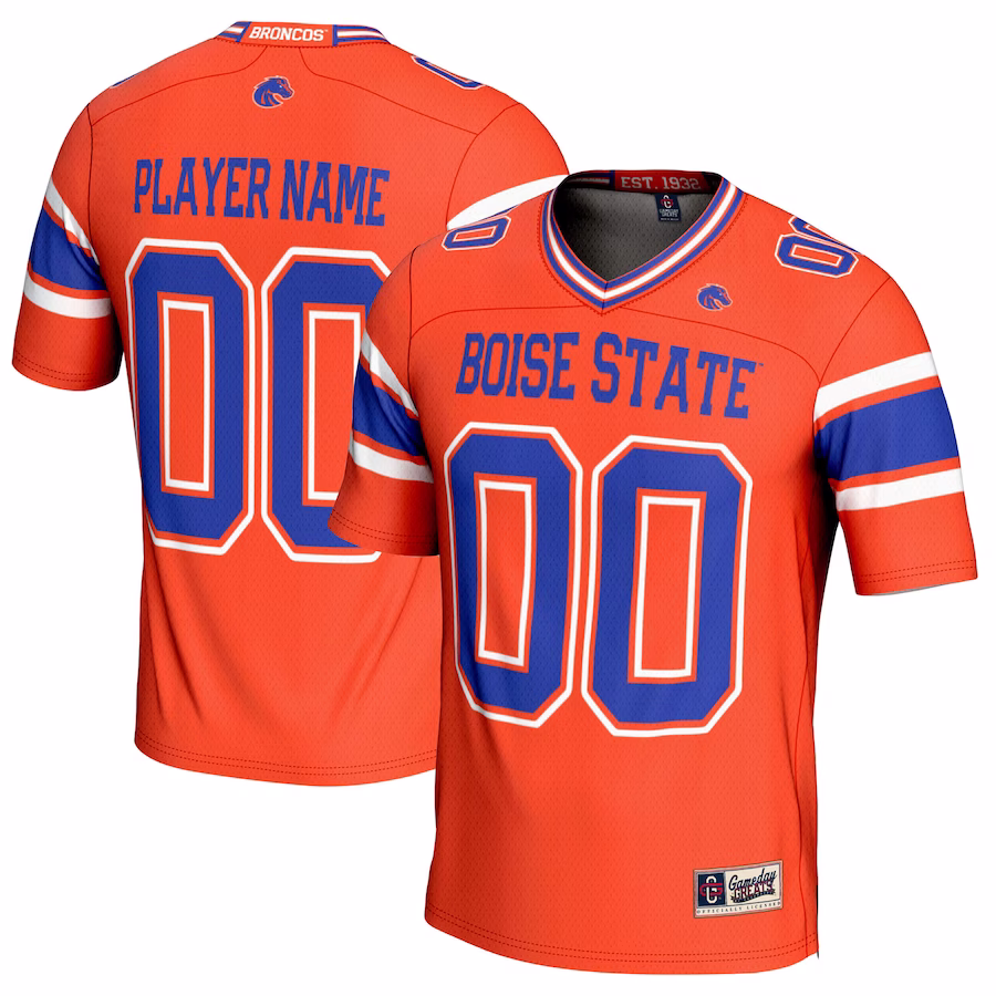Boise State Broncos GameDay Greats NIL Pick-A-Player Football Jersey �?Orange