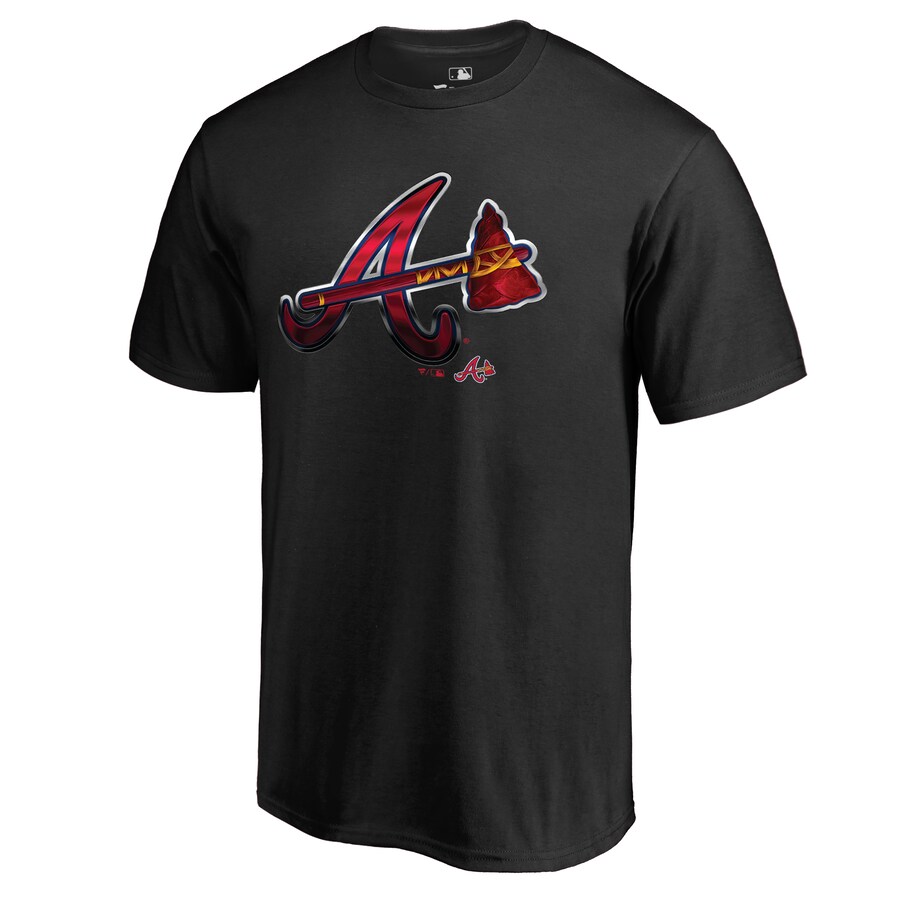 Men's Atlanta Braves Black Midnight Mascot T-Shirt