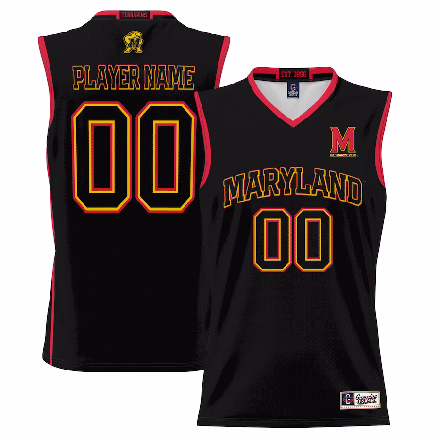 Maryland Terrapins GameDay Greats Youth NIL Pick-A-Player Lightweight Basketball Jersey - Black