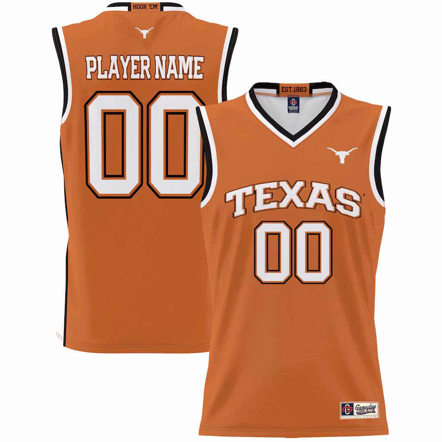 Texas Longhorns GameDay Greats Unisex  Lightweight NIL Pick-A-Player Basketball Jersey - Orange