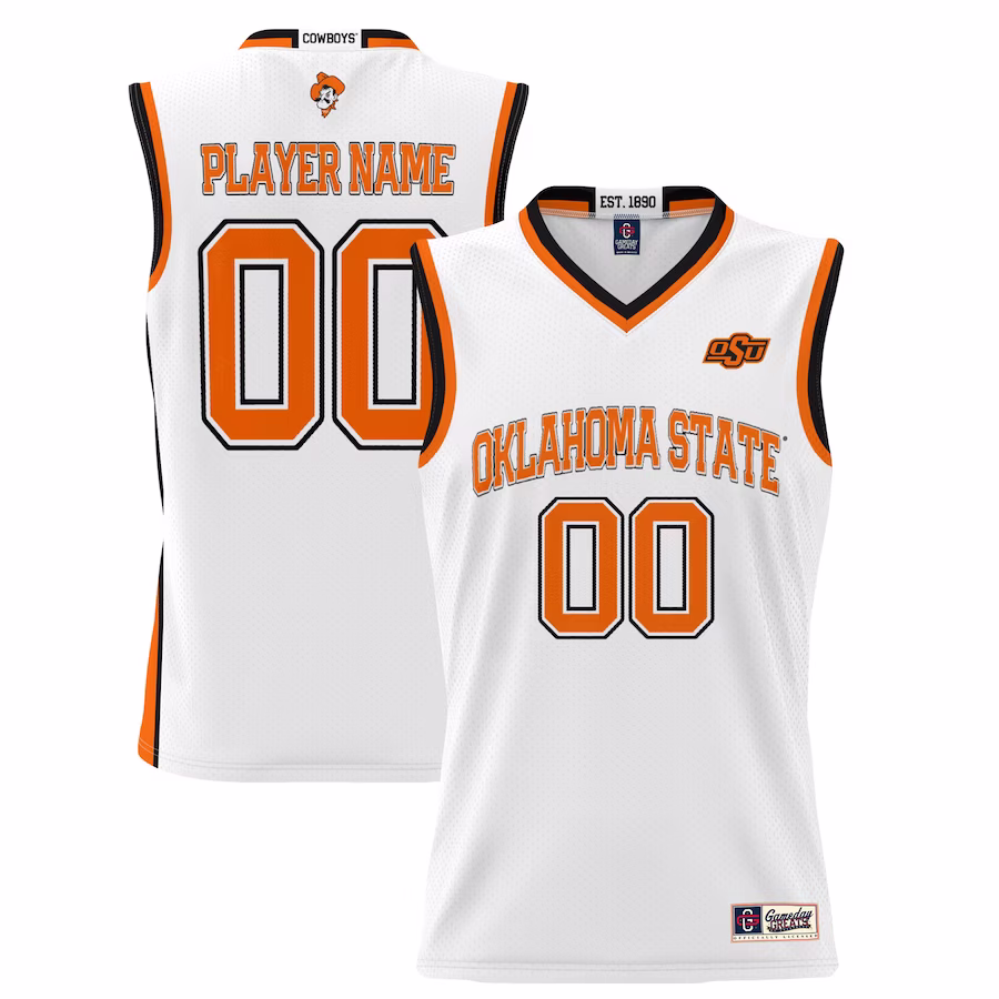 Oklahoma State Cowboys GameDay Greats Youth NIL Pick-A-Player Lightweight Basketball Jersey - White