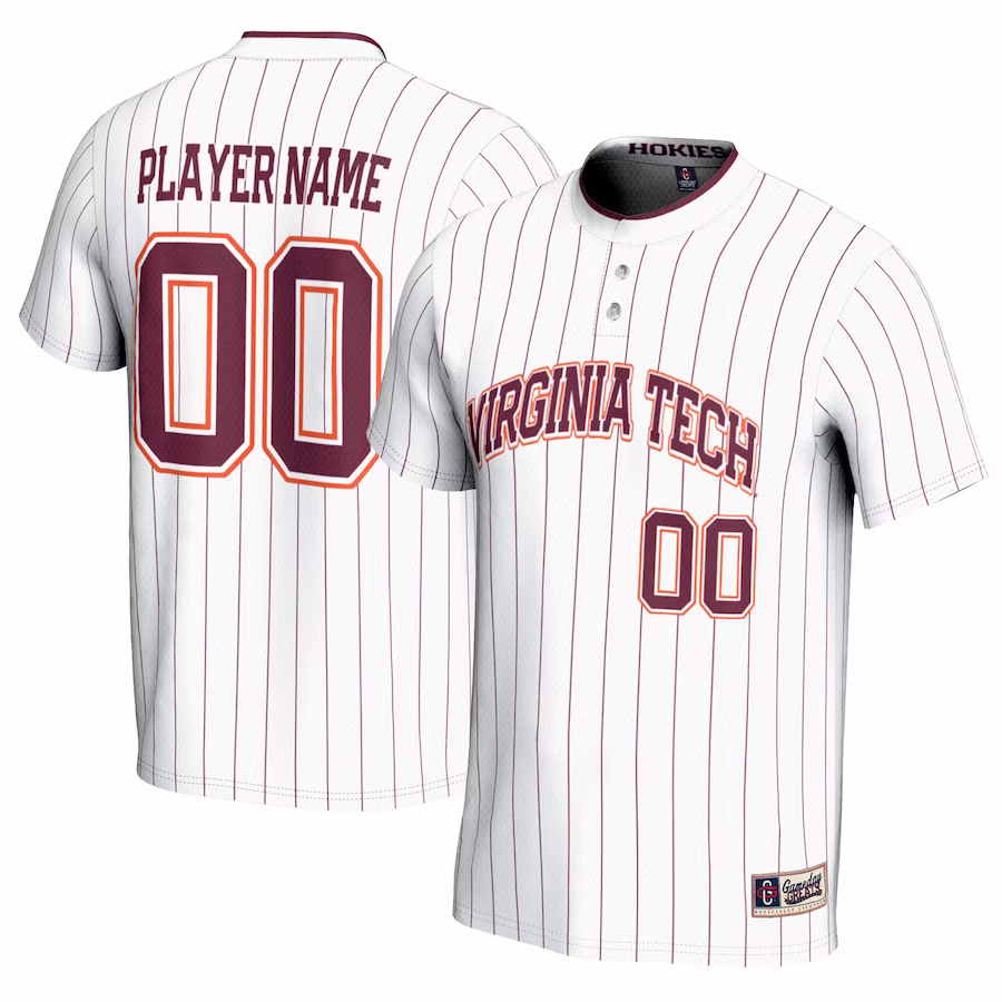 Virginia Tech Hokies GameDay Greats Unisex NIL Pick-A-Player Lightweight Softball Jersey - White