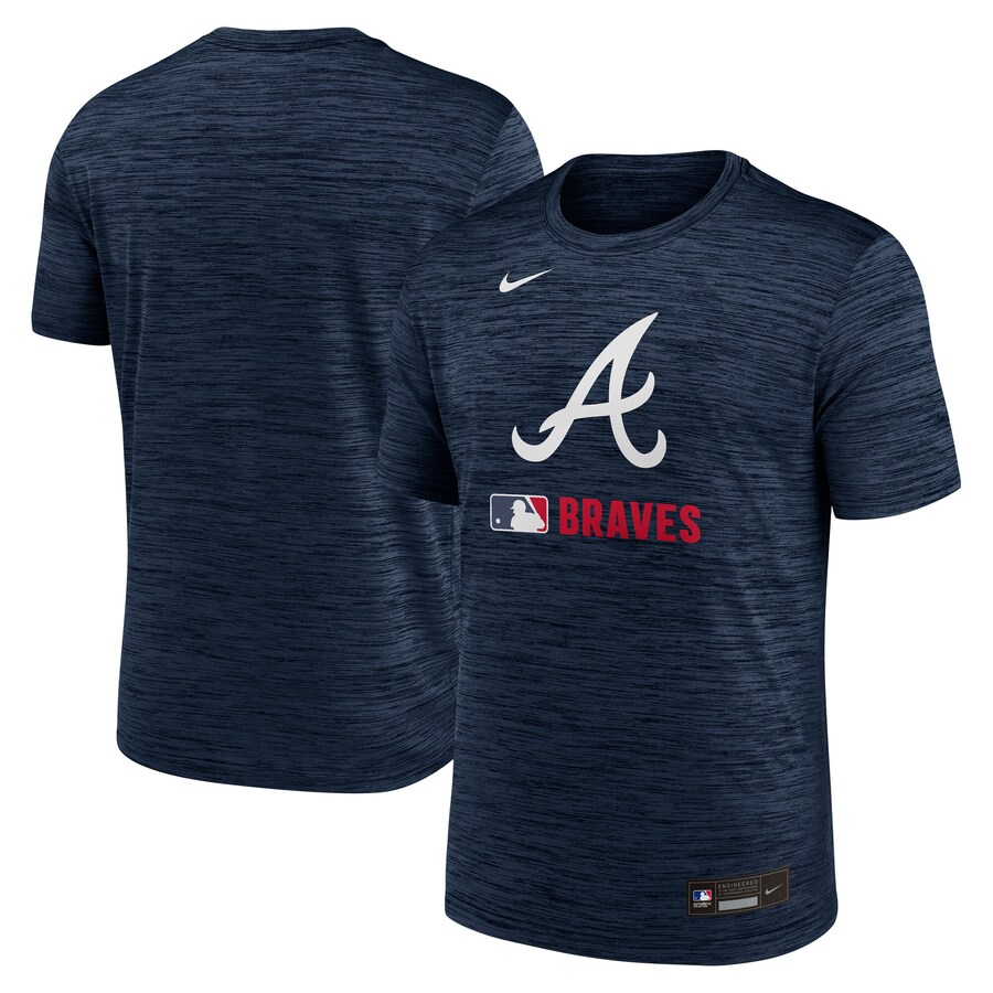 Men's Atlanta Braves Nike Navy Authentic Collection Velocity Performance Practice T-Shirt