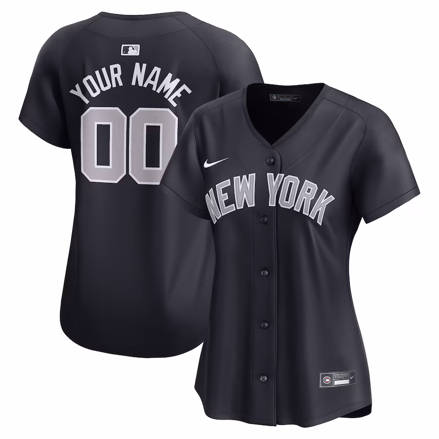 Women's New York Yankees Nike Navy Alternate Limited Custom Jersey