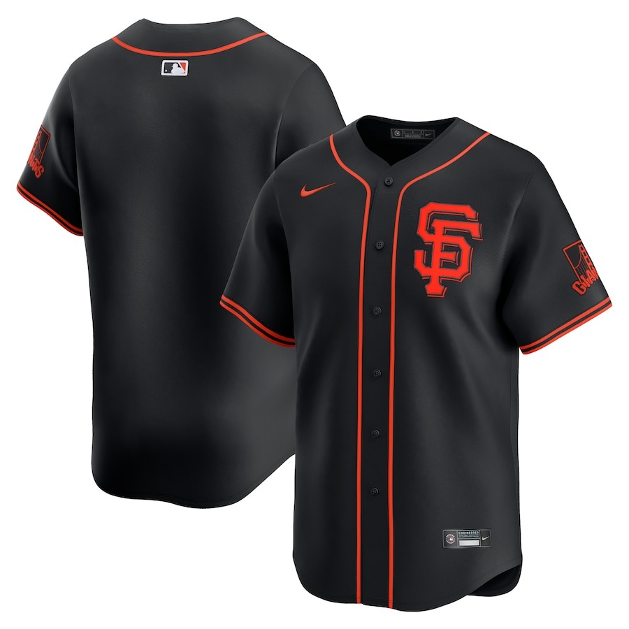 Men's San Francisco Giants  Nike Black  Alternate Limited Custom Jersey