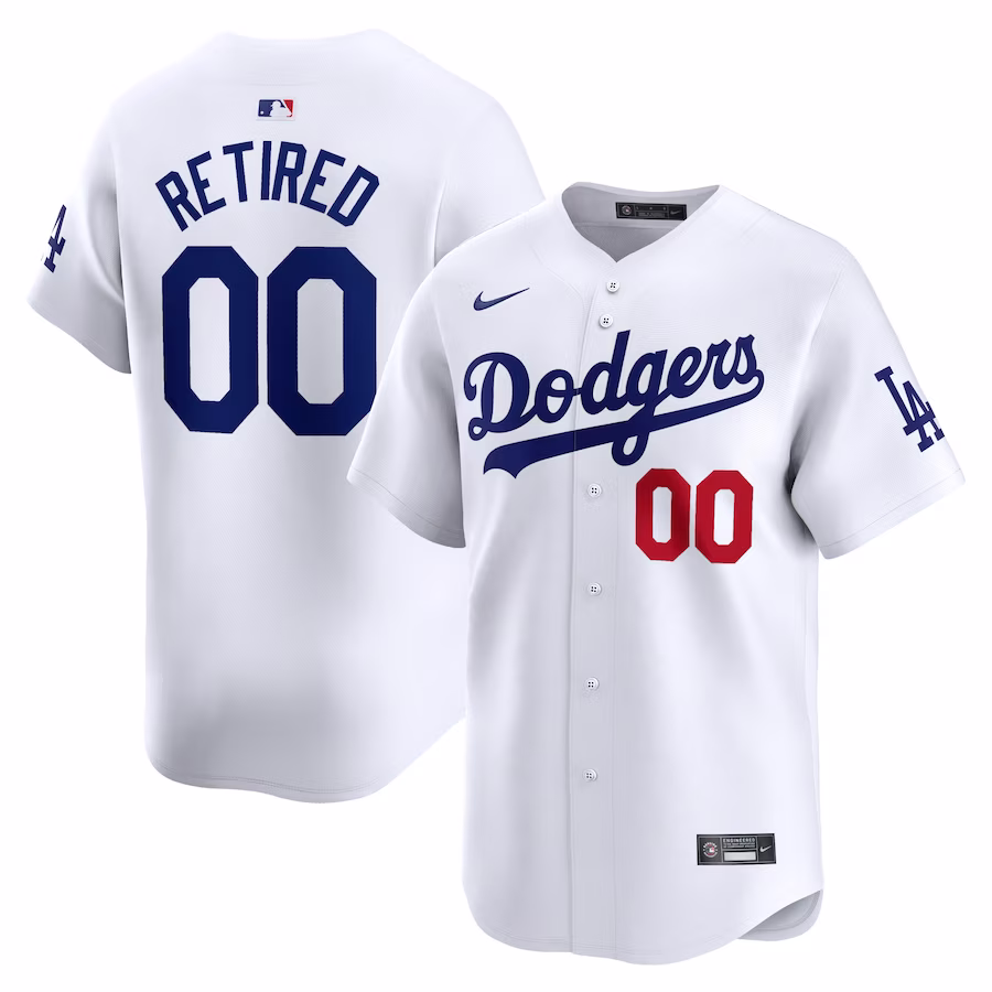 Men's Los Angeles Dodgers Nike White Home Limited Pick-A-Player Retired Roster Jersey
