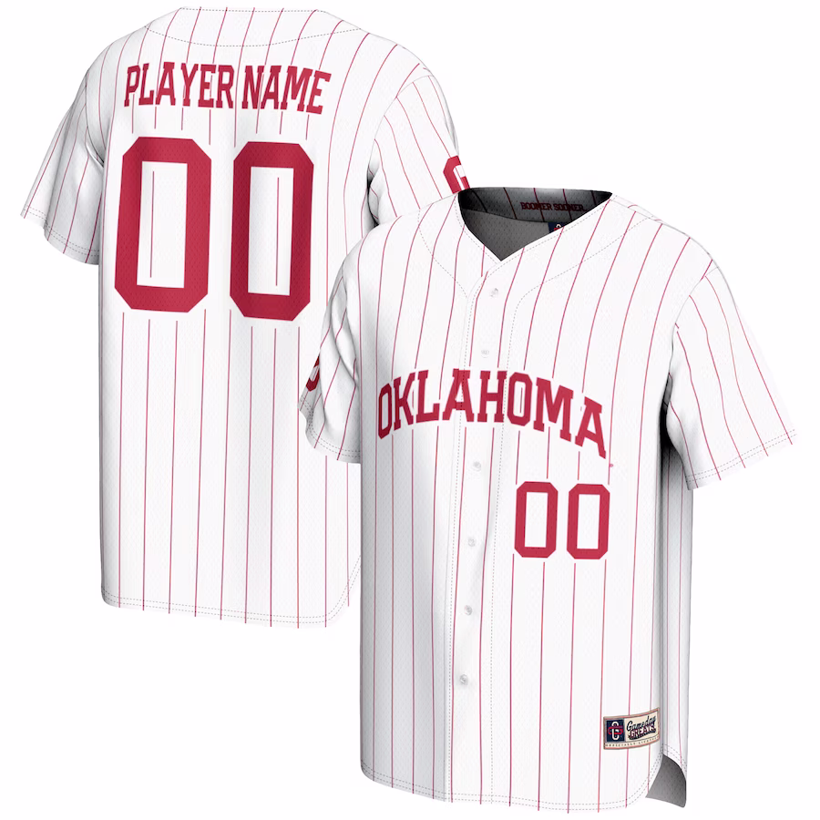 Oklahoma Sooners GameDay Greats Youth NIL Pick-A-Player Lightweight Baseball Jersey - White