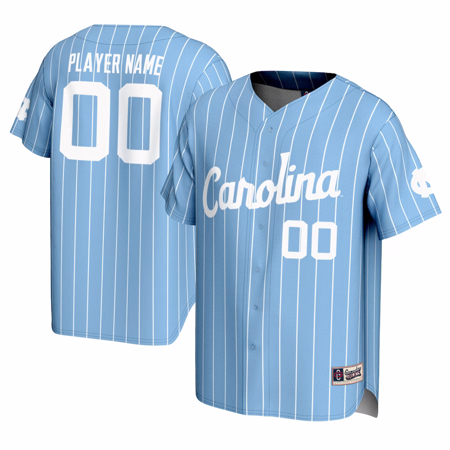 North Carolina Tar Heels GameDay Greats Carolina Blue NIL Pick-A-Player Lightweight Baseball Jersey - Light Blue