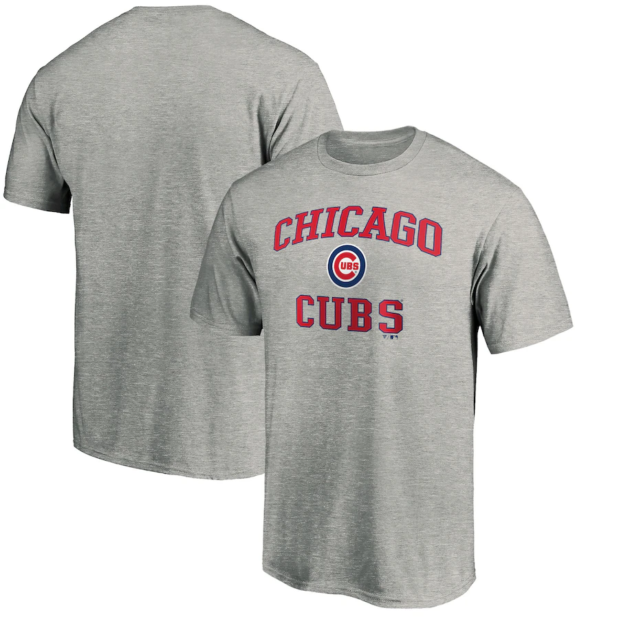 Men's Chicago Cubs Heather Gray Heart & Soul T-Shirt