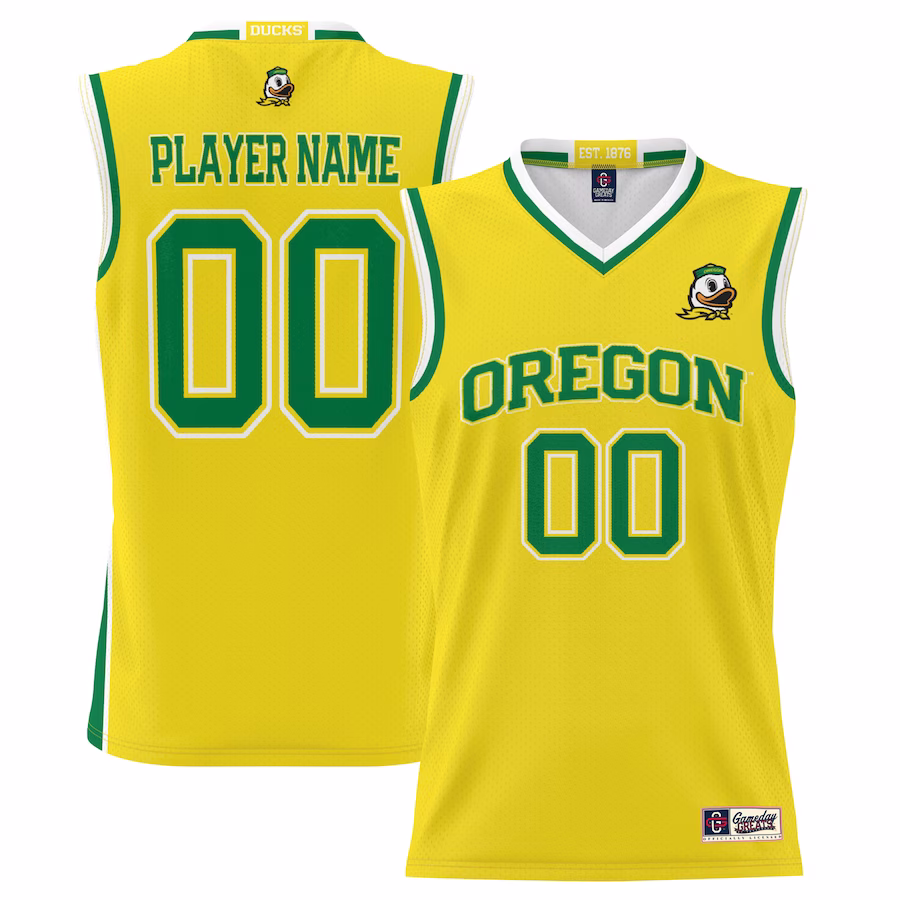 Oregon Ducks GameDay Greats Men's NIL Pick-A-Player Lightweight Basketball Jersey - Yellow