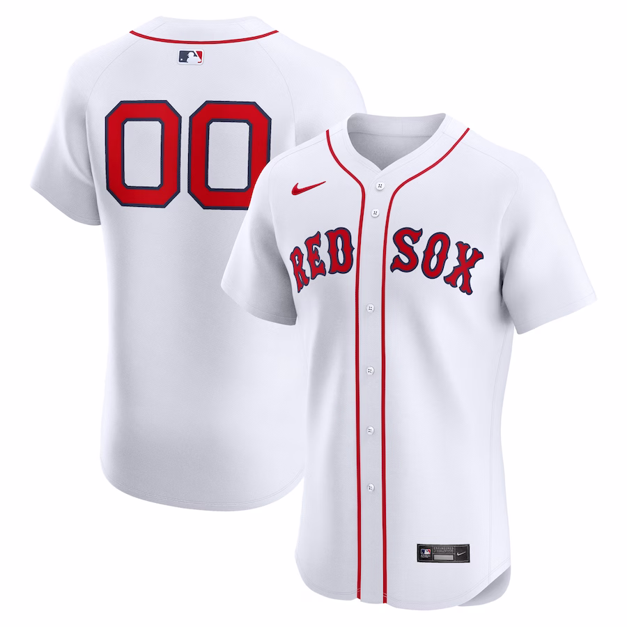 Men's Boston Red Sox Nike White Home Elite Custom Jersey