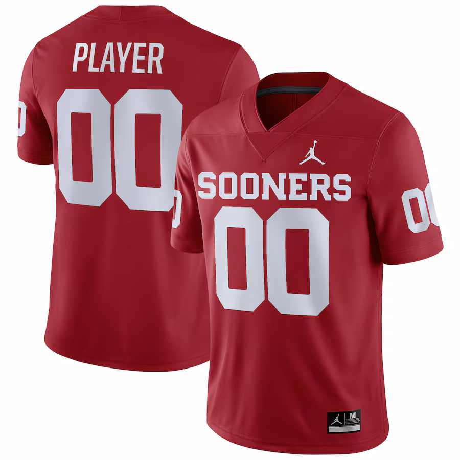 Oklahoma Sooners Jordan Brand Pick-A-Player NIL Replica Football Jersey - Crimson
