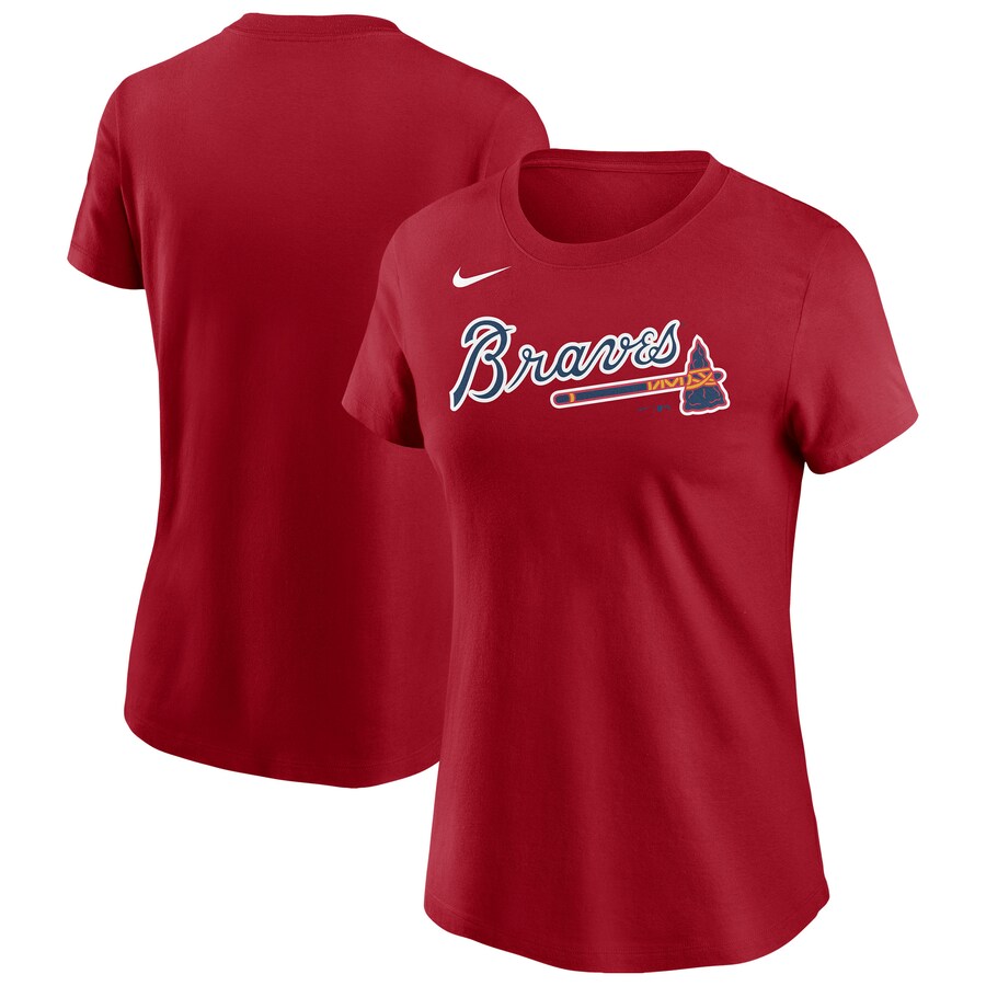 Women's Atlanta Braves Nike Red Wordmark T-Shirt