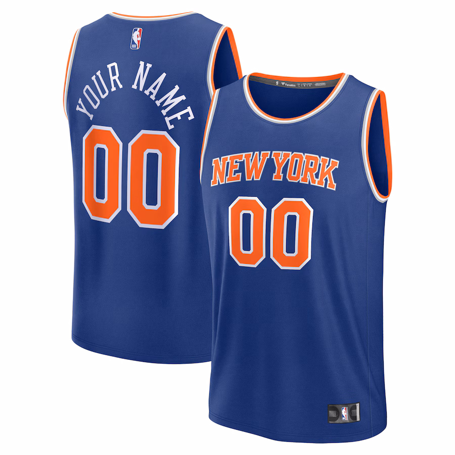 Youth New York Knicks Fanatics Blue Custom Fast Break Jersey - Icon Edition