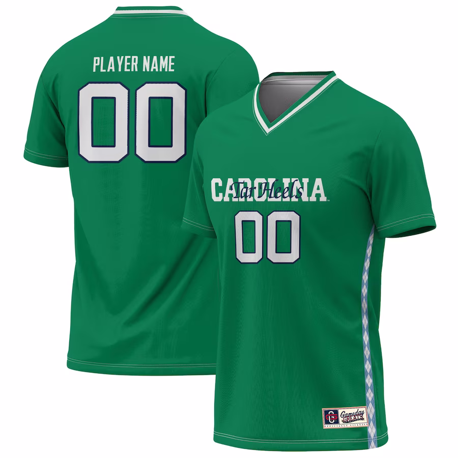 North Carolina Tar Heels GameDay Greats Unisex NIL Pick-A-Player Women's Soccer Lightweight Fashion Goalie Jersey - Green