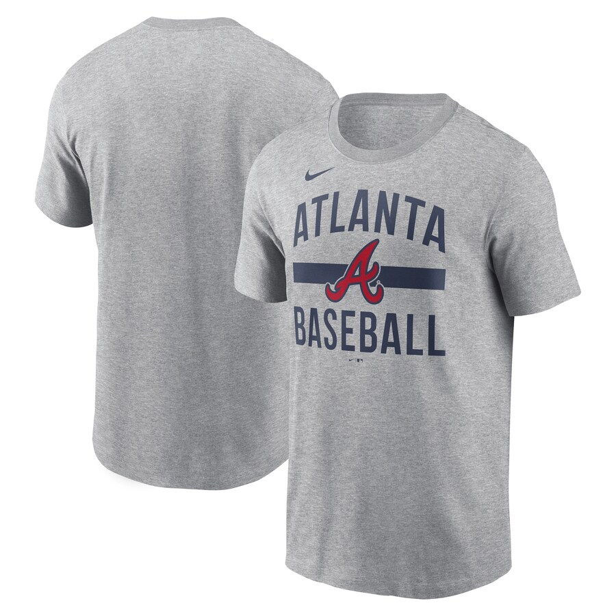 Men's Atlanta Braves Nike Heather Gray Arched T-Shirt