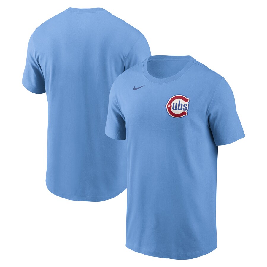 Men's Chicago Cubs Nike Baby Blue Alternate Wordmark T-Shirt