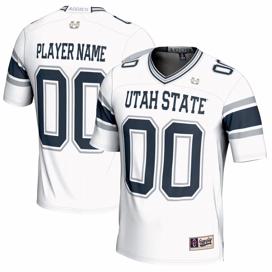 Utah State Aggies GameDay Greats Youth NIL Pick-A-Player Football Jersey - White