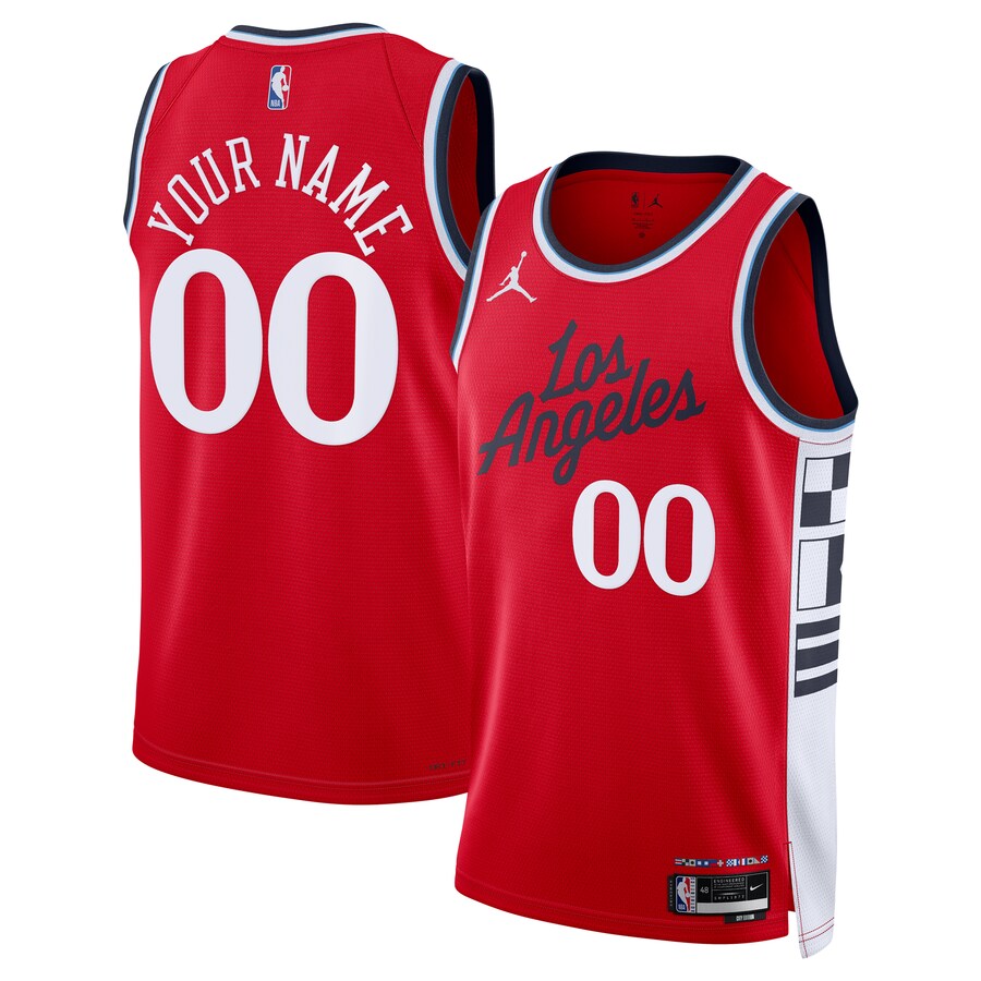 Unisex LA Clippers Jordan Brand Red 2024/25 Custom Swingman Jersey - Statement Edition