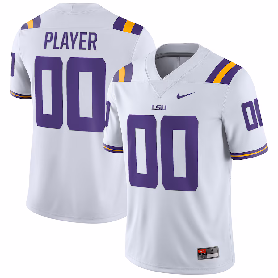 LSU Tigers Nike Pick-A-Player NIL Replica Football Jersey - White