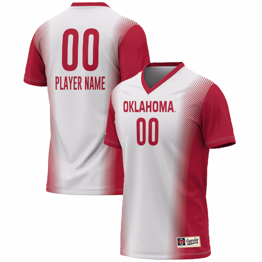 Oklahoma Sooners GameDay Greats Unisex NIL Pick-A-Player Lightweight Women's Soccer Jersey - White