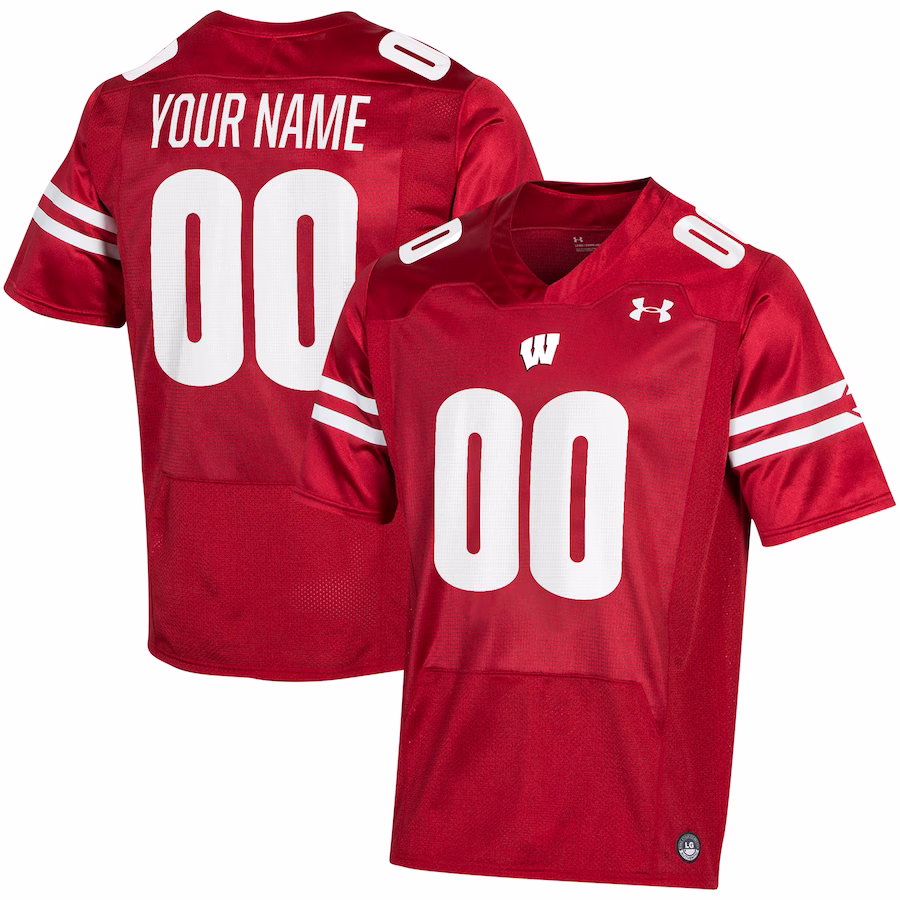 Wisconsin Badgers Under Armour Custom Jersey - Red