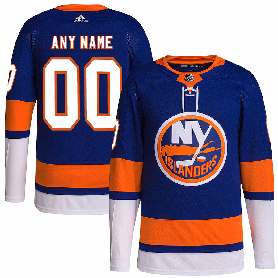 Men's New York Islanders adidas Royal Home Primegreen Authentic Custom Jersey