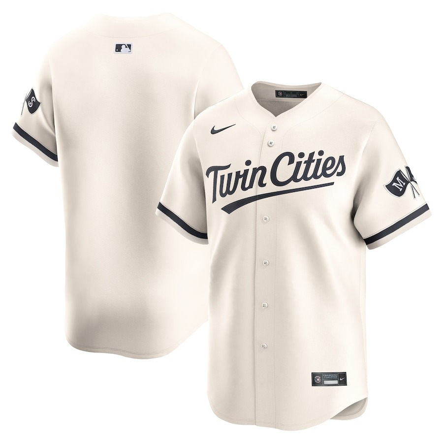 Men's Minnesota Twins Nike Cream Alternate Limited Custom Jersey