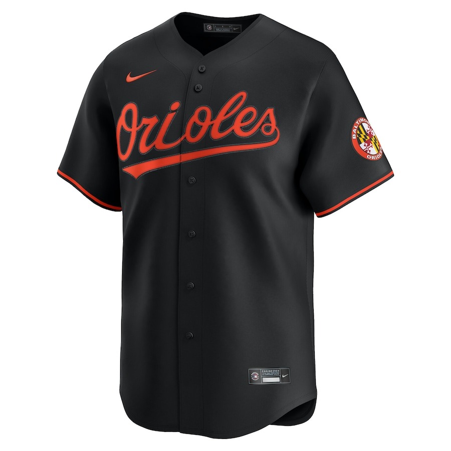 Men's Baltimore Orioles  Nike Black  Alternate Limited Custom Jersey