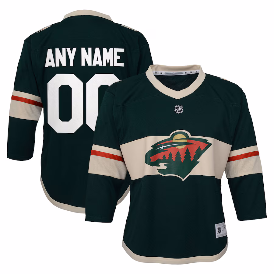 Youth Minnesota Wild Green Replica Custom Jersey