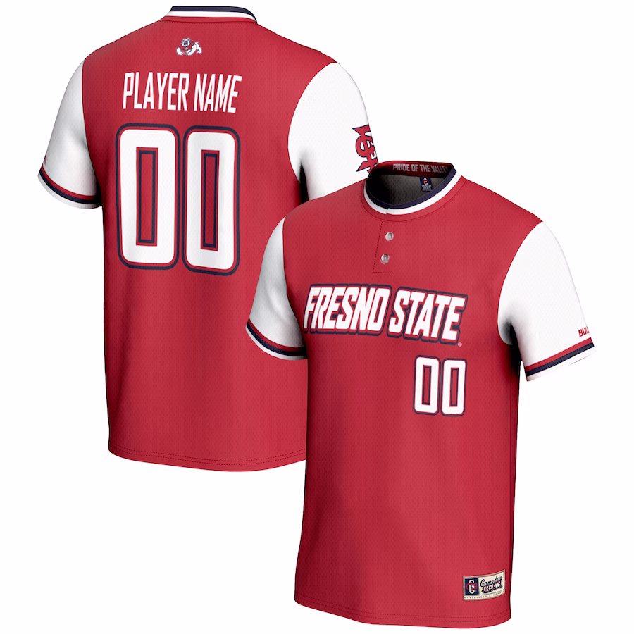 Fresno State Bulldogs GameDay Greats Youth NIL Pick-A-Player Lightweight Softball Jersey - Red