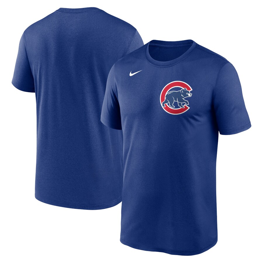 Men's Chicago Cubs Nike Royal Legend Fuse Wordmark T-Shirt